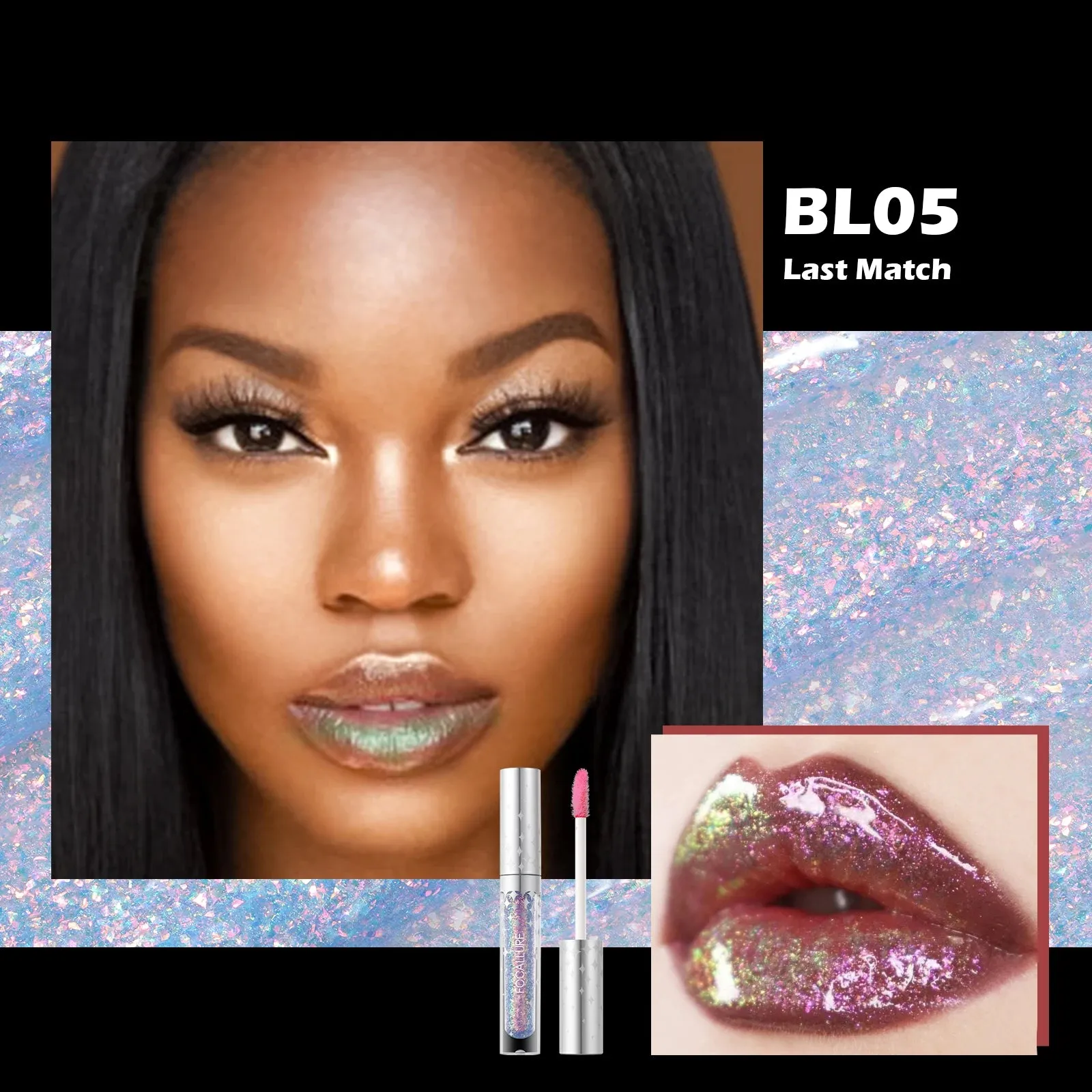 6 Colors Chameleon Glitter Lip Gloss Lasting Moisturizing Liquid Lipstick