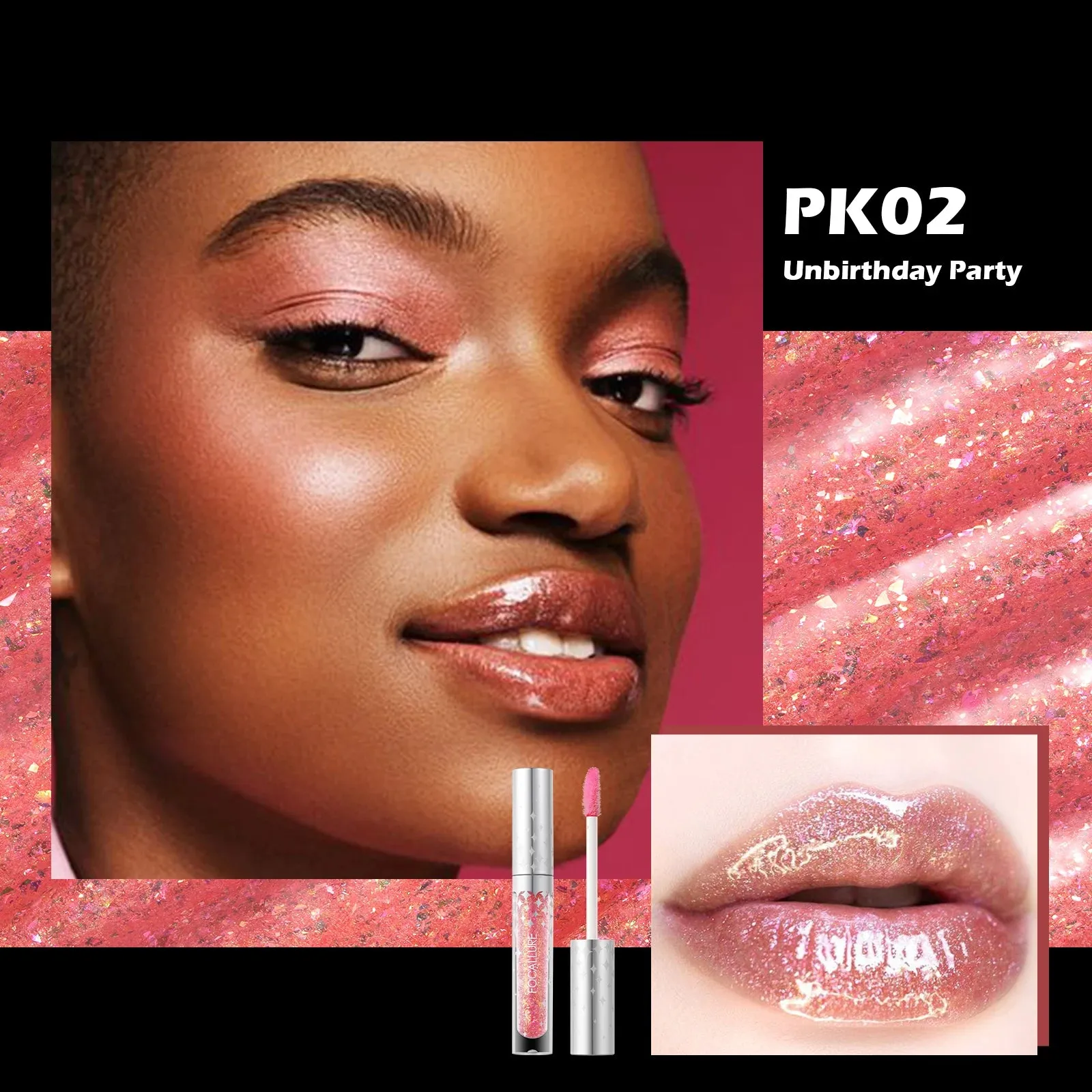6 Colors Chameleon Glitter Lip Gloss Lasting Moisturizing Liquid Lipstick