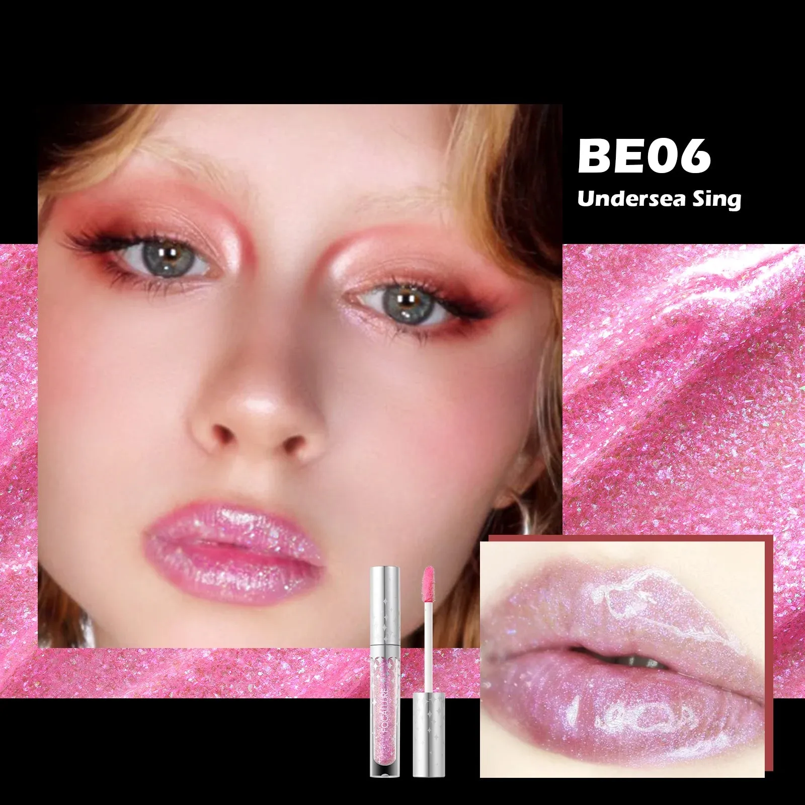 6 Colors Chameleon Glitter Lip Gloss Lasting Moisturizing Liquid Lipstick