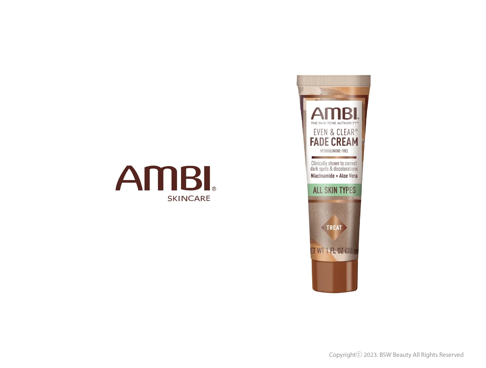 AMBI EVEN & CLEAR FADE CREAM ALL SKIN TYPES 1oz