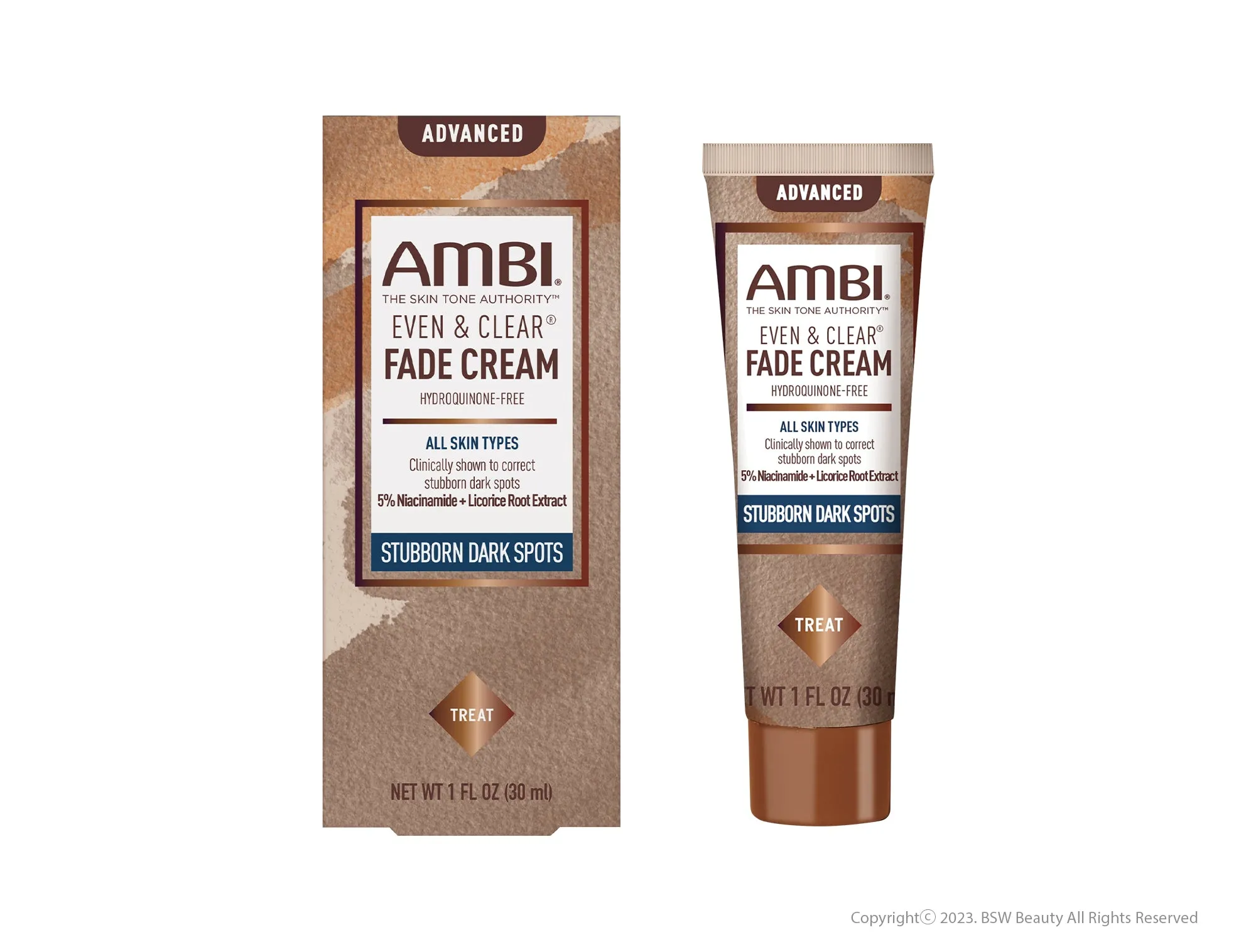 AMBI EVEN & CLEAR FADE CREAM ALL SKIN TYPES 1oz