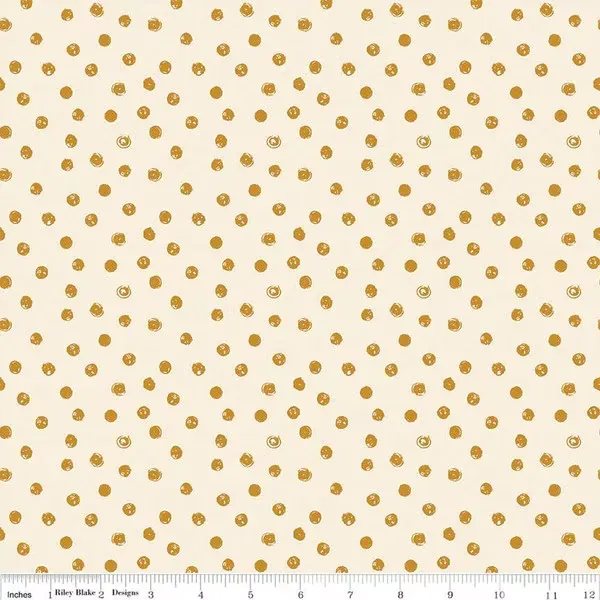 Blush n' Butterscotch by Simple Simon and Company for Riley Blake Designs - Dots Cream - C15593-CREAM - Sold in 1/2 yard increments