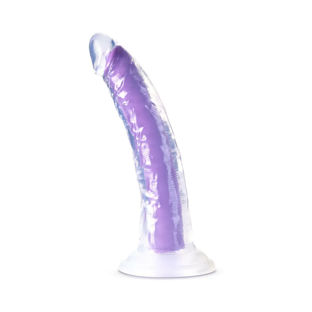 Blush Neo Elite Glow in the Dark Light 7 in. Silicone Dual-Density Dildo Neon Purple