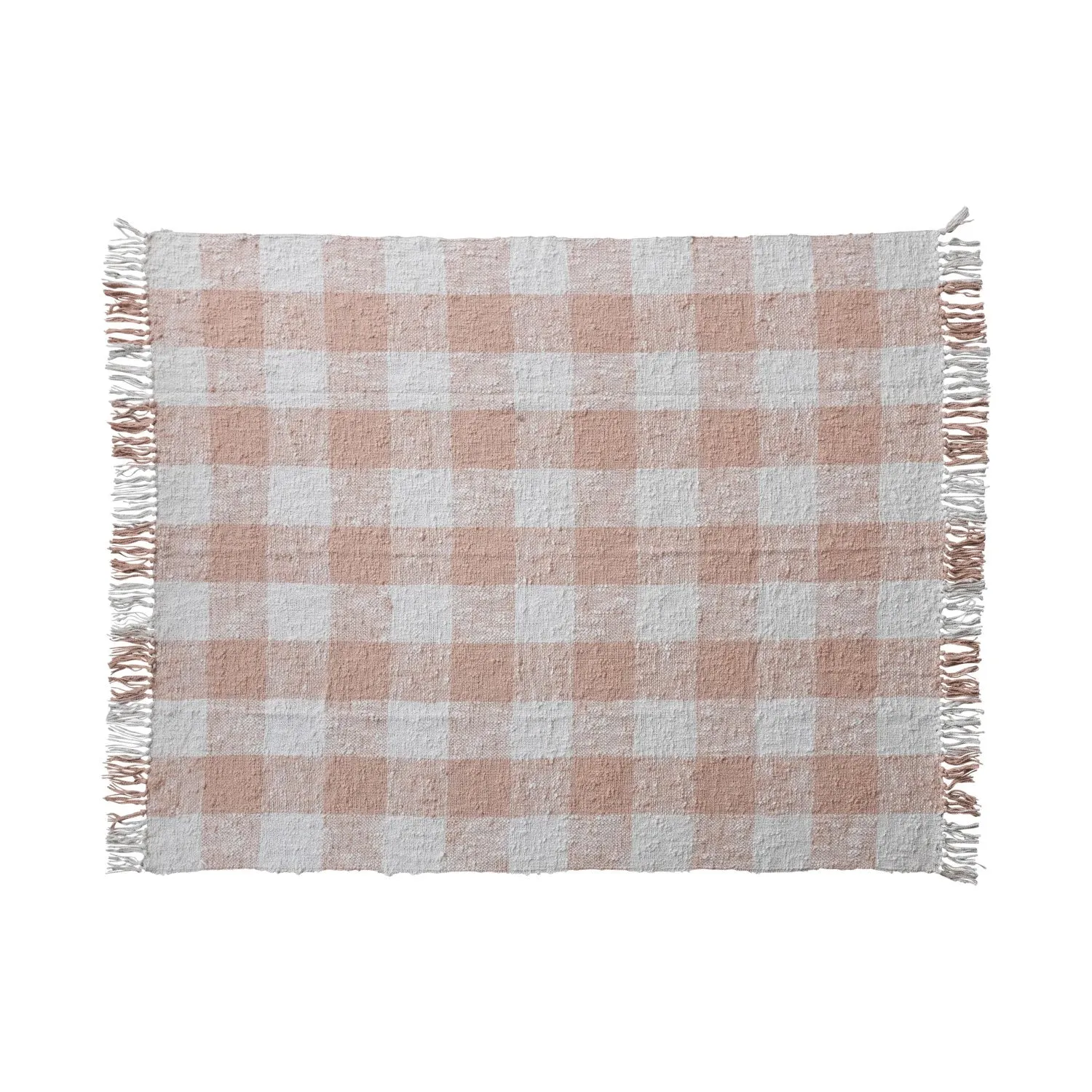 Blush Plaid Throw