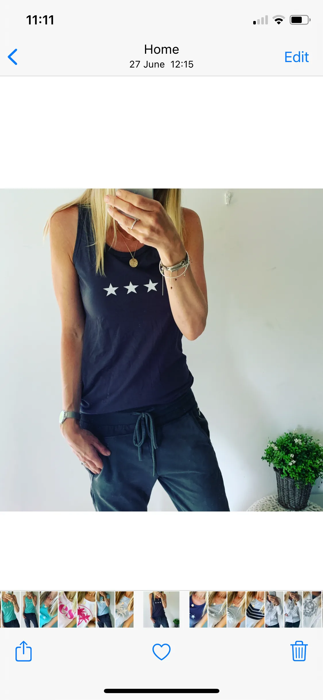 Charcoal star vest