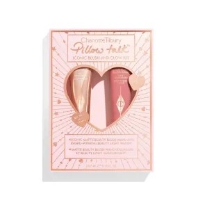 Charlotte Tilbury Mini Pillow Talk Blush and Glow Beauty Highlighter Wand Set