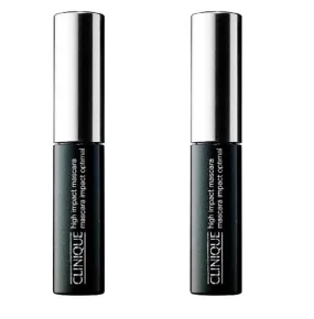 Clinique High Impact Mascara 01 Black Mascara Impact Optimal .14 oz Each (Lot of 2)