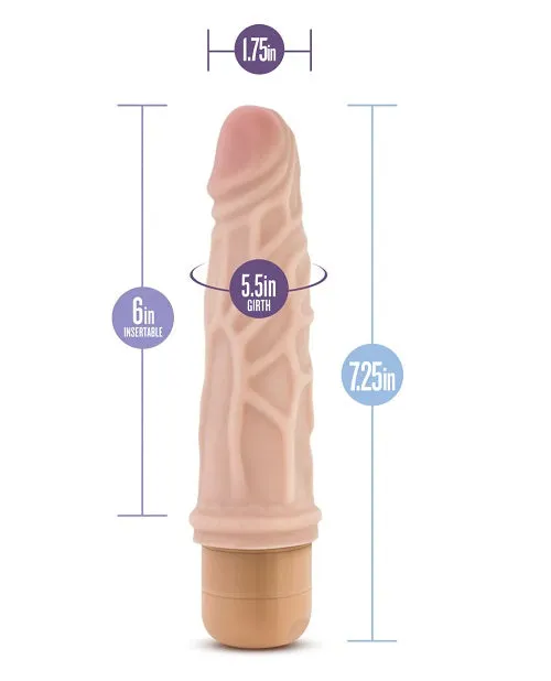 Dr. Skin Cock Vibe 3 Vibrating Dildo 7.25in - Vanilla