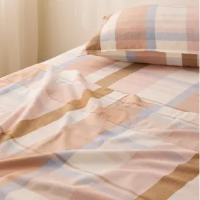 Frankie Flannelette - Marley Gingham Flat Sheet