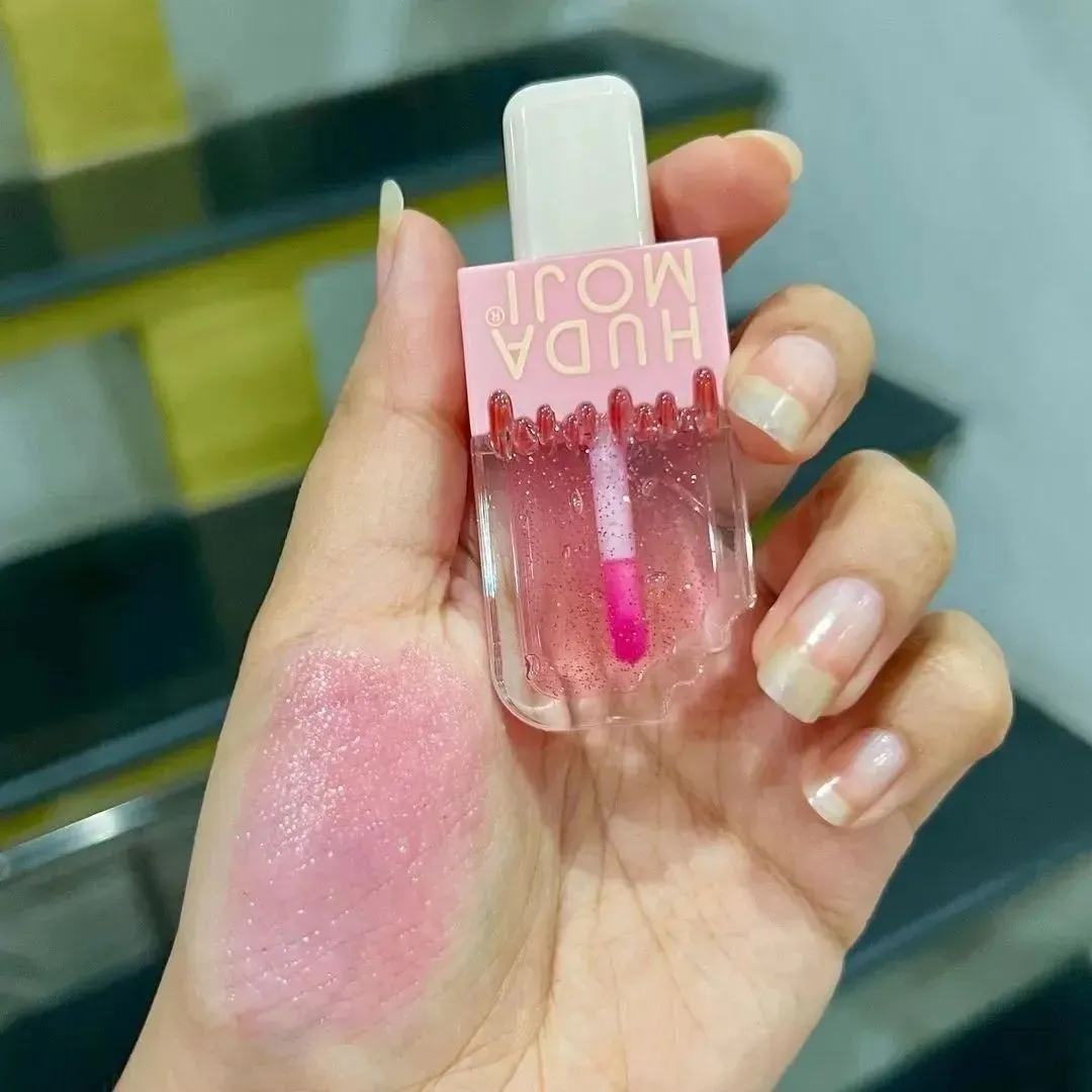 Hudamoji - 6 Color Ice Cream Shape Sweet Jelly Lip Oil