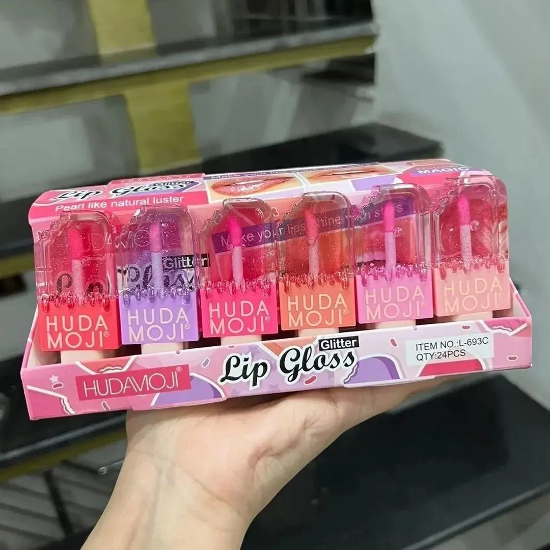 Hudamoji - 6 Color Ice Cream Shape Sweet Jelly Lip Oil