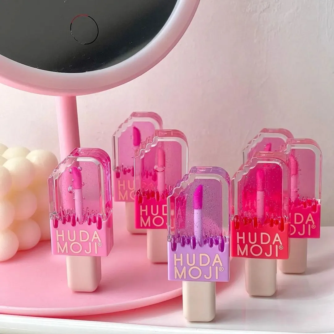 Hudamoji - 6 Color Ice Cream Shape Sweet Jelly Lip Oil