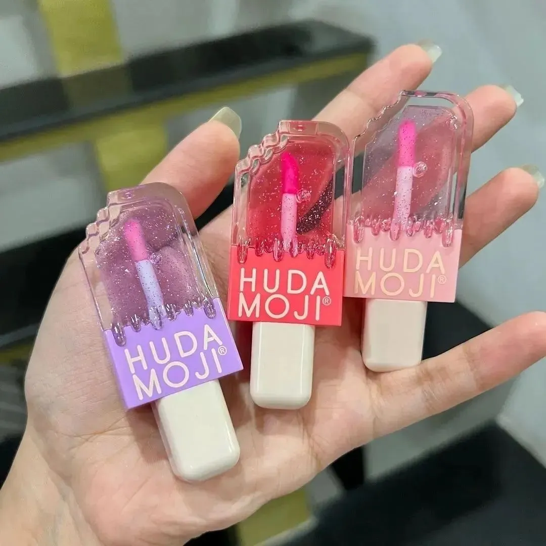 Hudamoji - 6 Color Ice Cream Shape Sweet Jelly Lip Oil