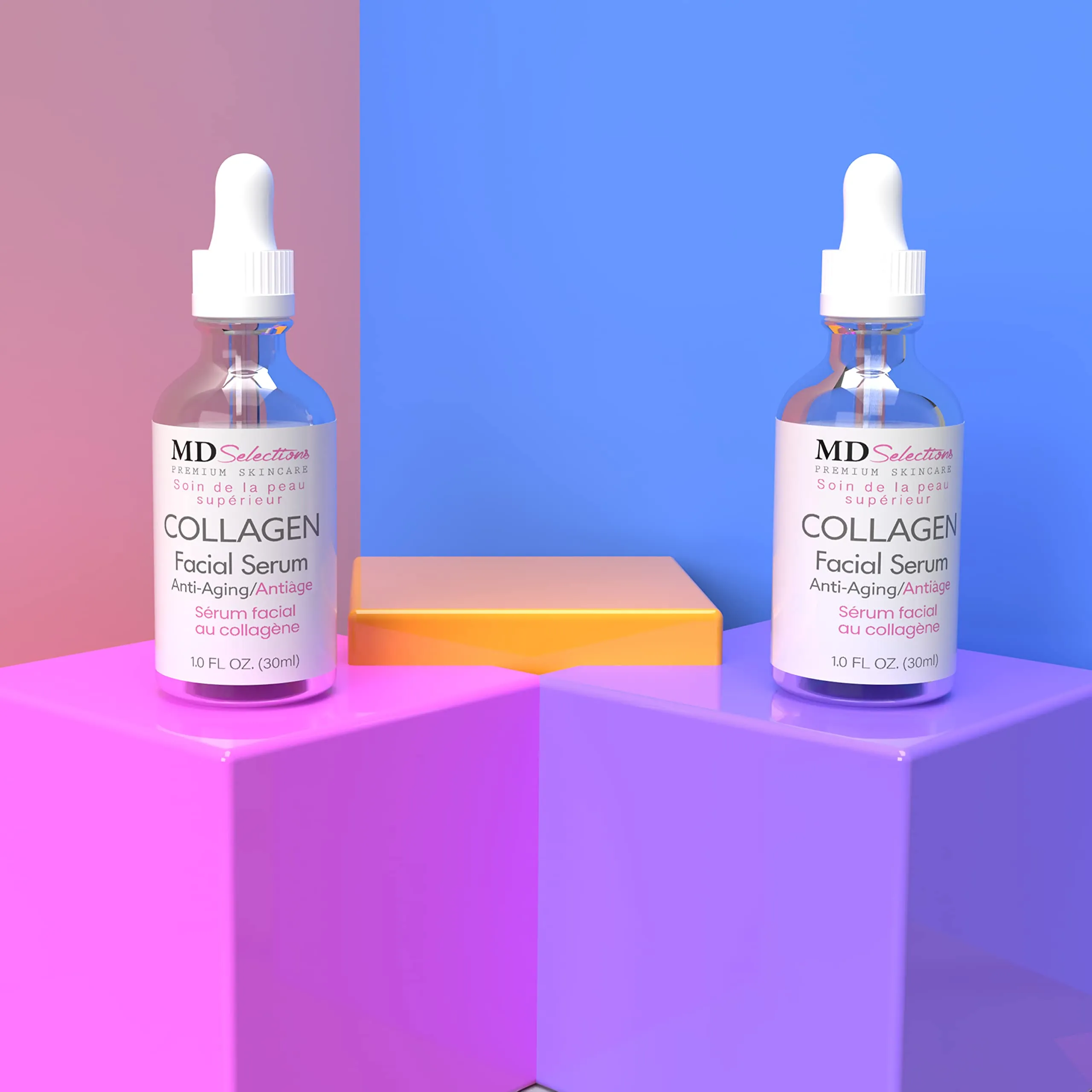 MD Selections Collagen Facial Treatment Serum Firming with Peptides & Green Tea 1oz
