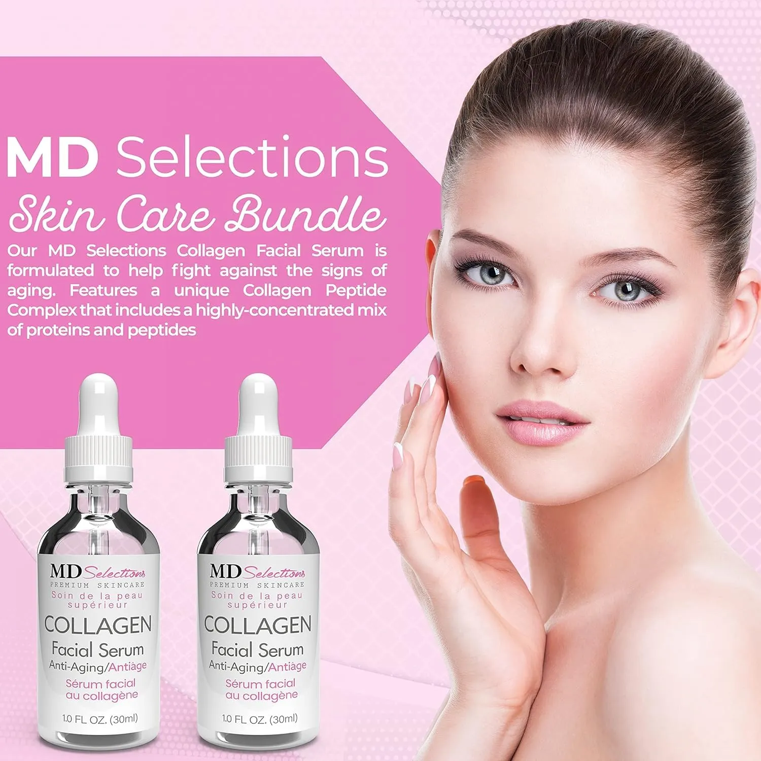MD Selections Collagen Serum   Cream Kit Firming with Green Tea & Peptides 1 @ 1oz, 1 @ 2oz