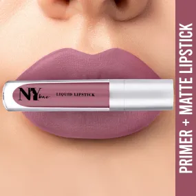 NY Bae Confessions of a Lip-a-holic Liquid Lipstick - Her Wonderland 7 (4.5 ml) | Nude Pink | Matte Finish | Built-in Primer | Enriched with Jojoba Oil | Highly Pigmented | Lasts Upto 12 Hours | Long lasting | Cruelty & Paraben Free