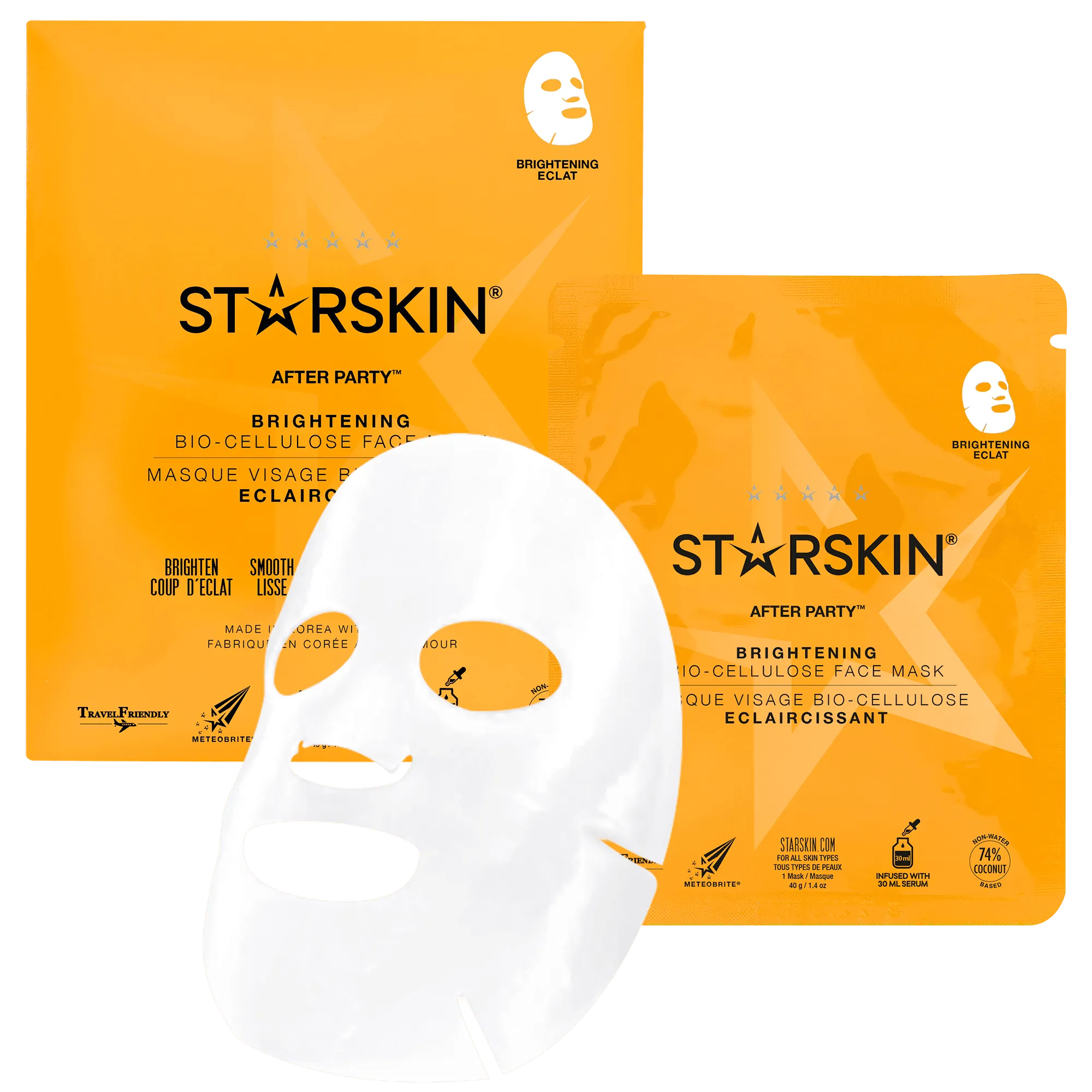 StarSkin After Party Brightening Bio-Cellulose Face Mask