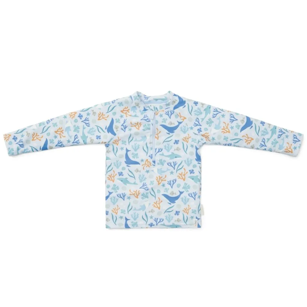 Swim T-shirt Long Sleeves Ocean Dreams rash guard - Blue